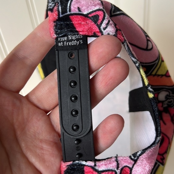 Five NIGHTS AT FREDDY’S Black Faux Velvet Cartoon SnapBack Hat - Picture 10 of 14